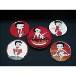 Betty Boop Coasters 4 Piece Set W/ Tin Case (retired)